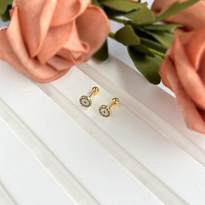 [Clara Jewels]Devil's Eye Ear Bone Nail Earrings