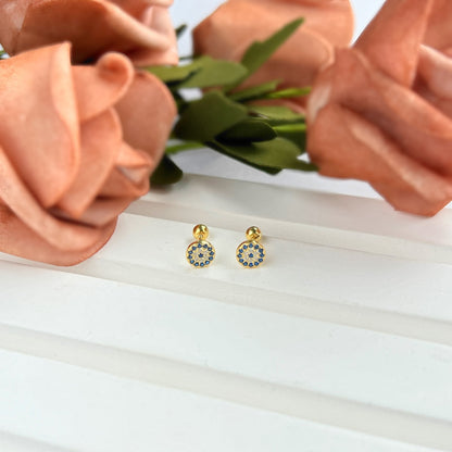 [Clara Jewels]Devil's Eye Ear Bone Nail Earrings