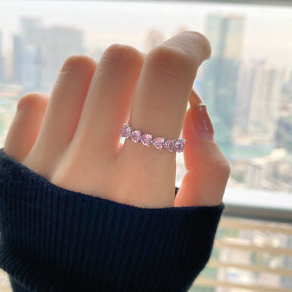 [Clara Jewels]0.25 Carat Radiant Romance Heart Cut Lover Ring