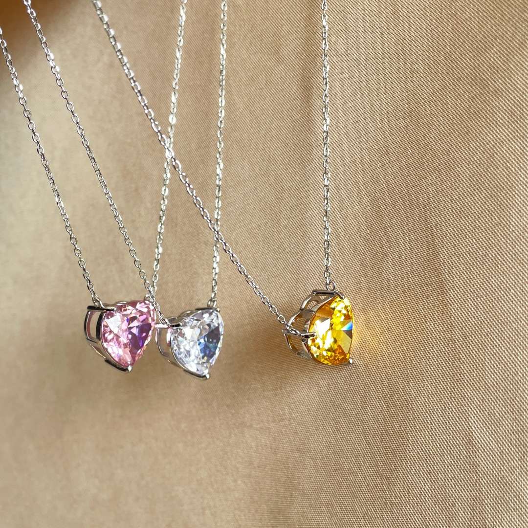 [Clara Jewels]6.0 carat Radiant Heart Shape Necklace