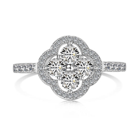 [Clara Jewels]Four Leaf Clover Flower Design Ring