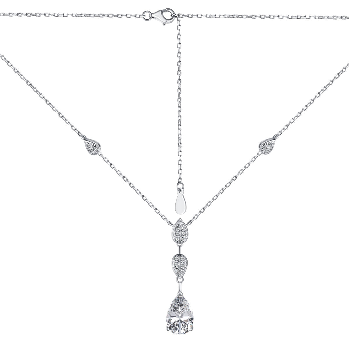 [Clara Jewels]Dazzling Pear Cut Necklace