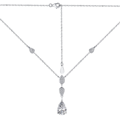 [Clara Jewels]Dazzling Pear Cut Necklace