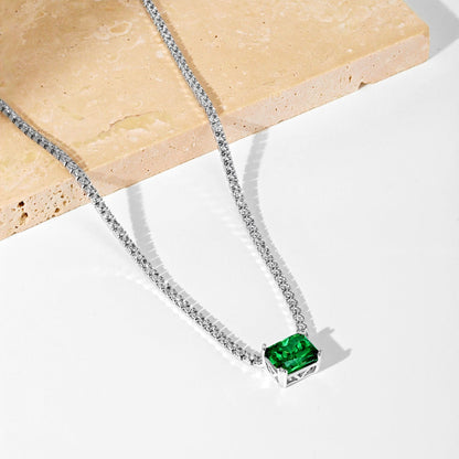 [Clara Jewels]4.0 Carat Elegant Radiant Cut Necklace