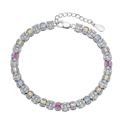 [Clara Jewels]Dazzling Radiant Multi Cut Daily Bracelet