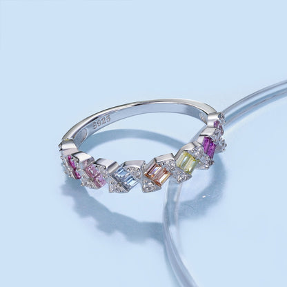 [Clara Jewels]Delicate Vibrant Emerald Cut Daily Ring