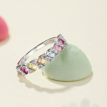 [Clara Jewels]Delicate Vibrant Emerald Cut Daily Ring