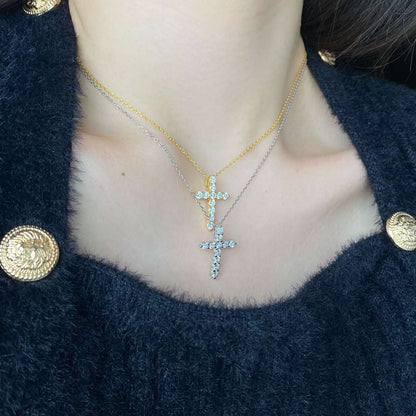 [Clara Jewels]Unique Cross Shape Necklace
