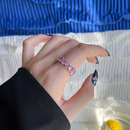 [Clara Jewels]Dainty Elongated Cushion Cut Tennis Ring