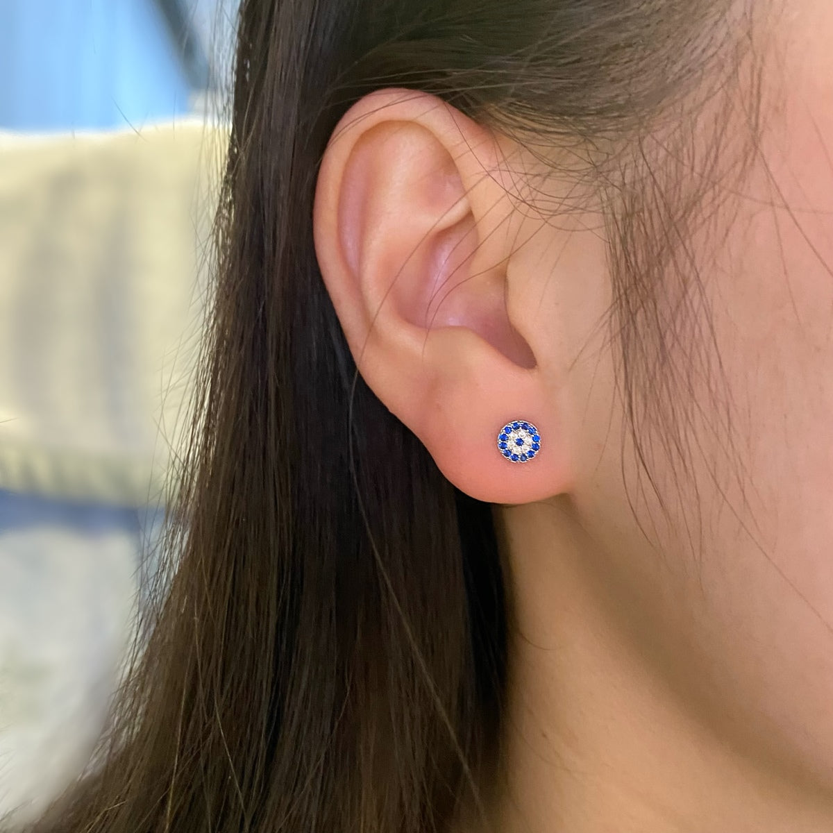 [Clara Jewels]Devil's Eye Ear Bone Nail Earrings