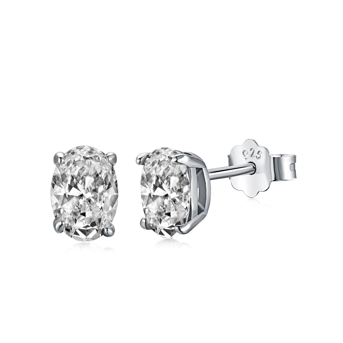 [Clara Jewels]Oval Classic Dignified Elegant Earrings
