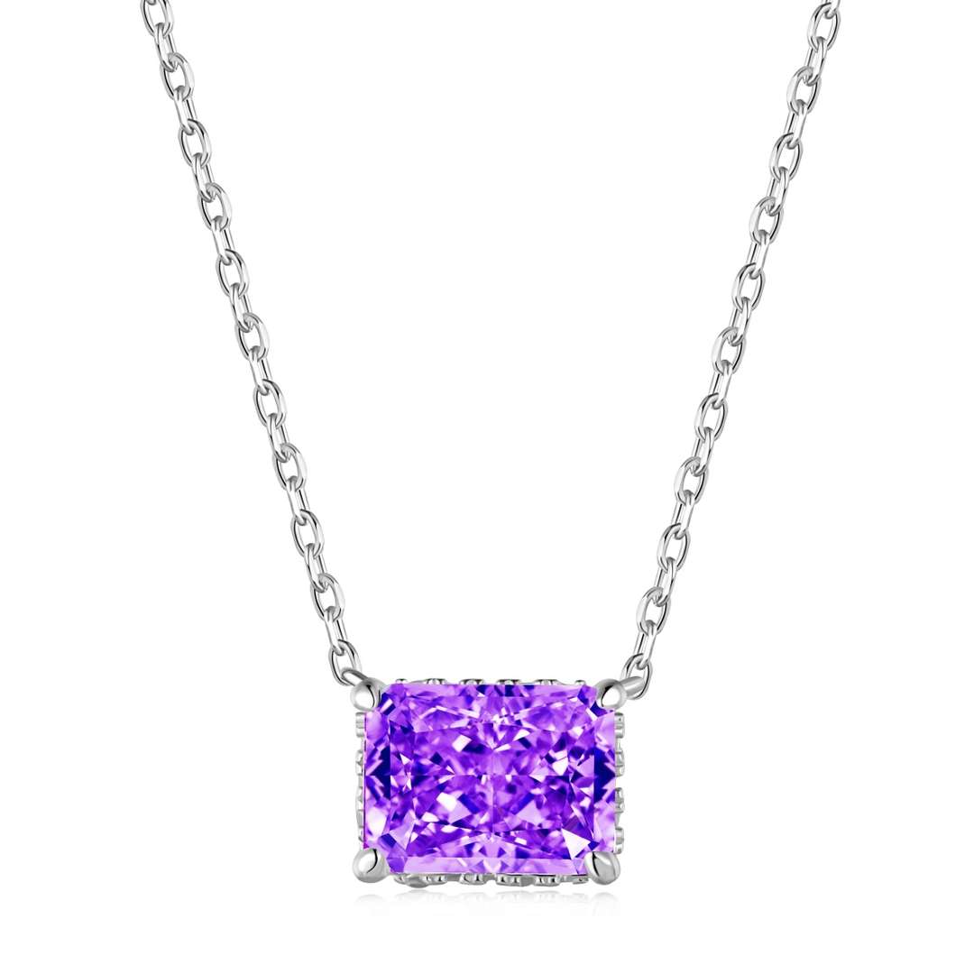 [Clara Jewels]Luxurious Square Shape Colorful Necalack