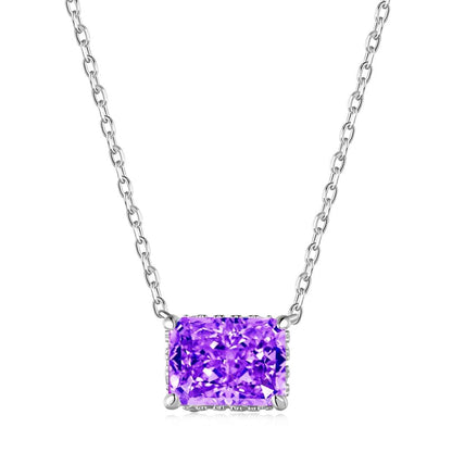 [Clara Jewels]Luxurious Square Shape Colorful Necalack