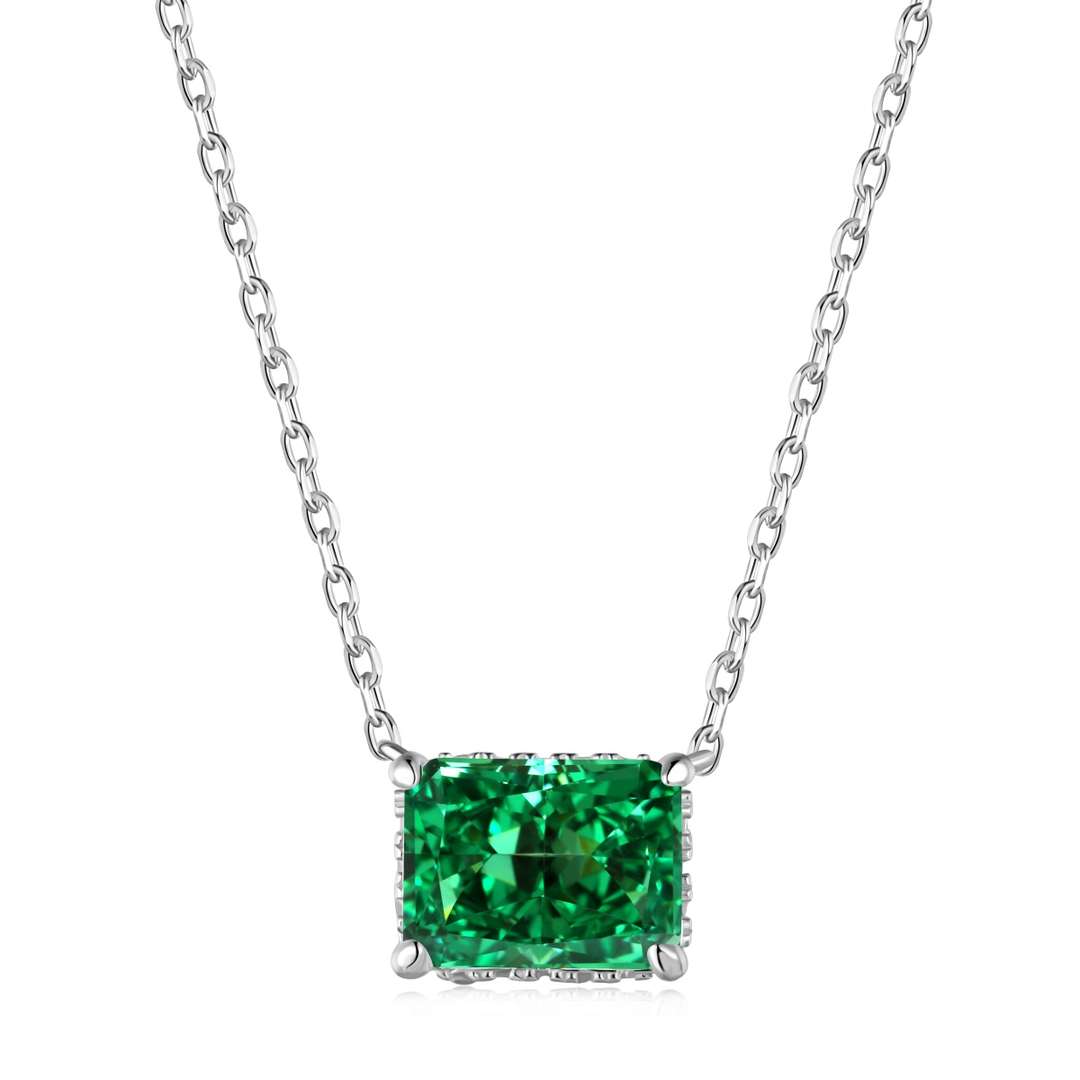 [Clara Jewels]Luxurious Square Shape Colorful Necalack
