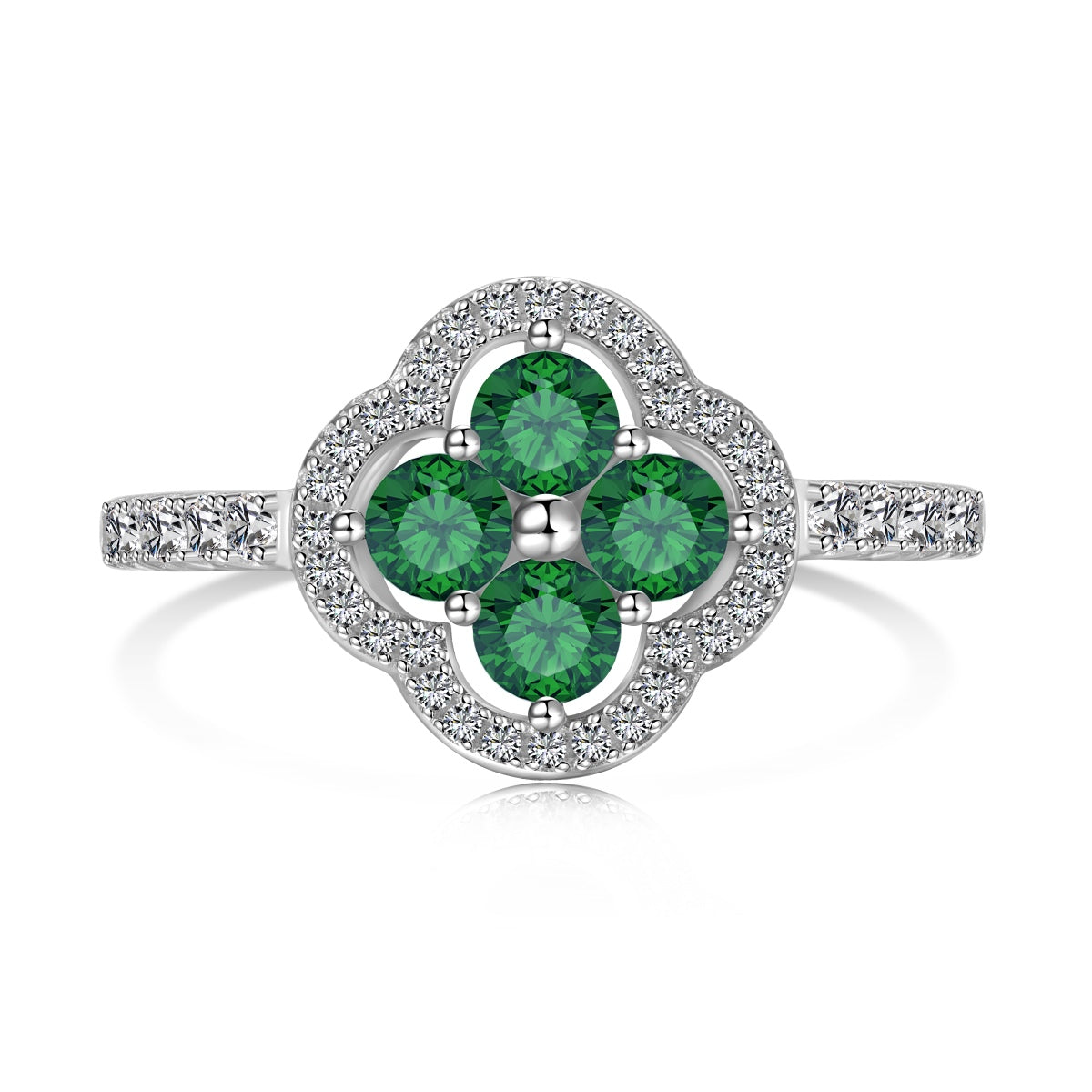 [Clara Jewels]Four Leaf Clover Flower Design Ring