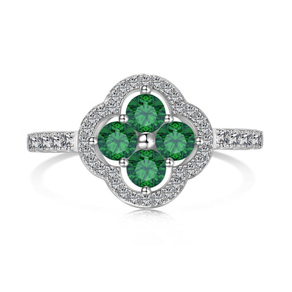 [Clara Jewels]Four Leaf Clover Flower Design Ring