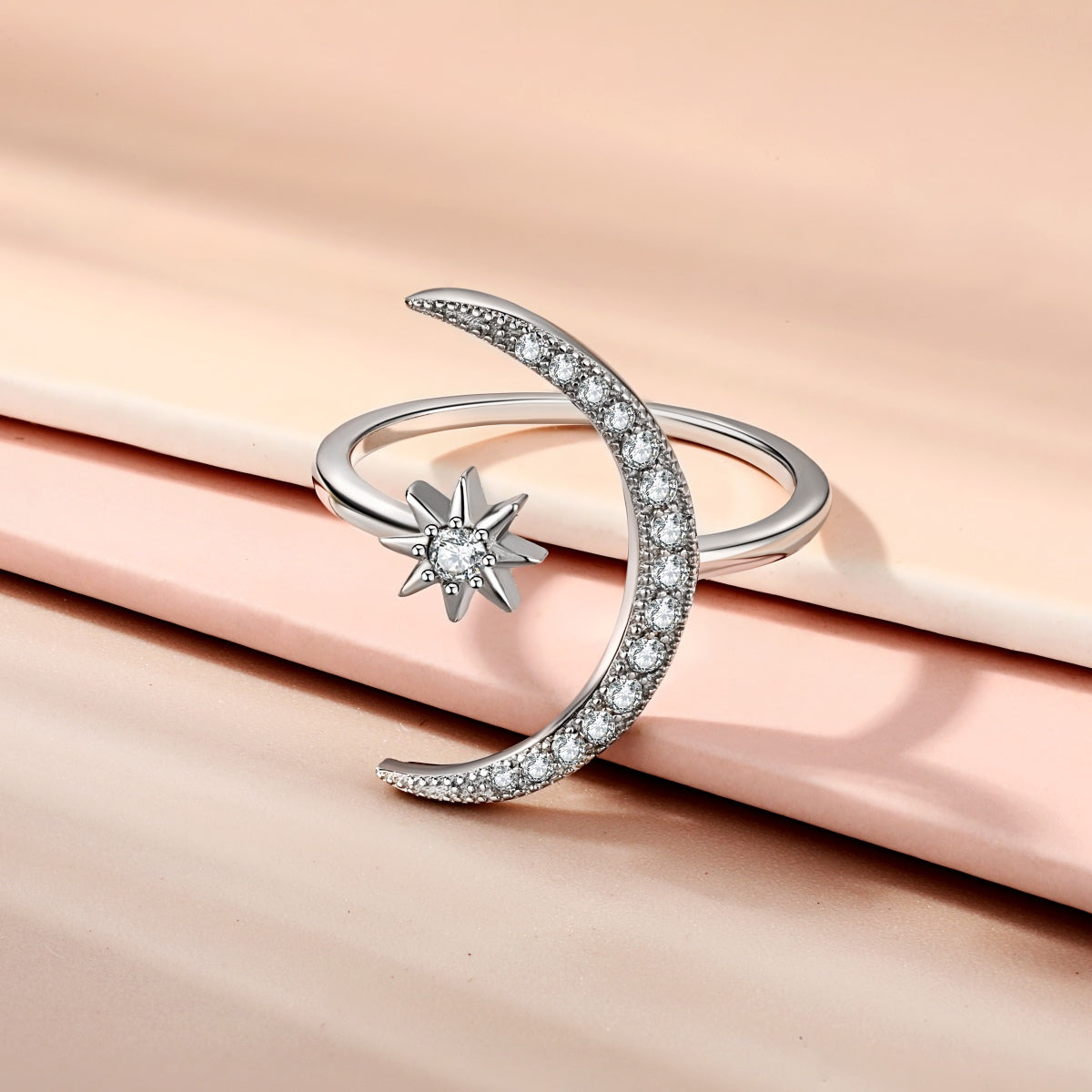 [Clara Jewels]Eternity Moon & Star Ring
