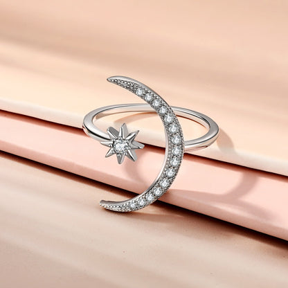 [Clara Jewels]Eternity Moon & Star Ring