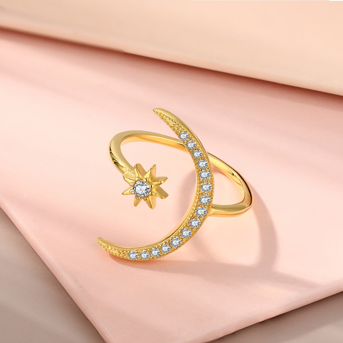 [Clara Jewels]Eternity Moon & Star Ring