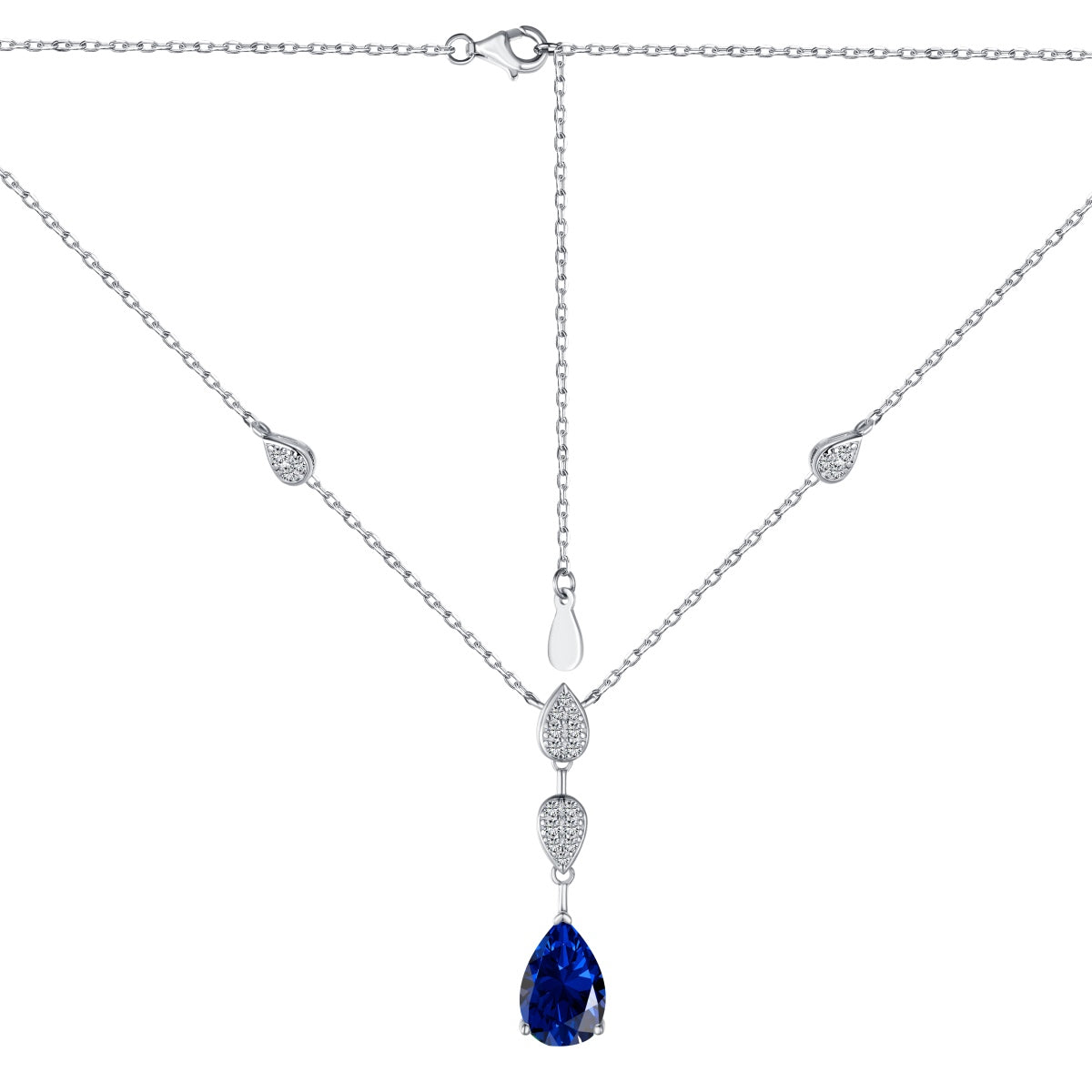 [Clara Jewels]Dazzling Pear Cut Necklace