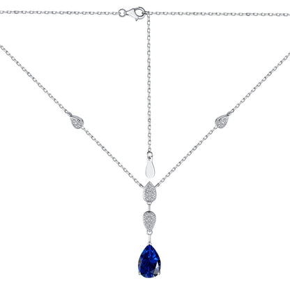 [Clara Jewels]Dazzling Pear Cut Necklace