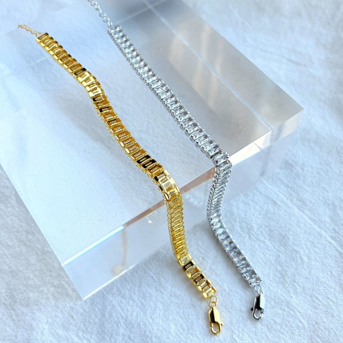 [Clara Jewels]Exquisite Emerald Cut Daily Bracelet