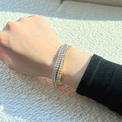 [Clara Jewels]Exquisite Emerald Cut Daily Bracelet