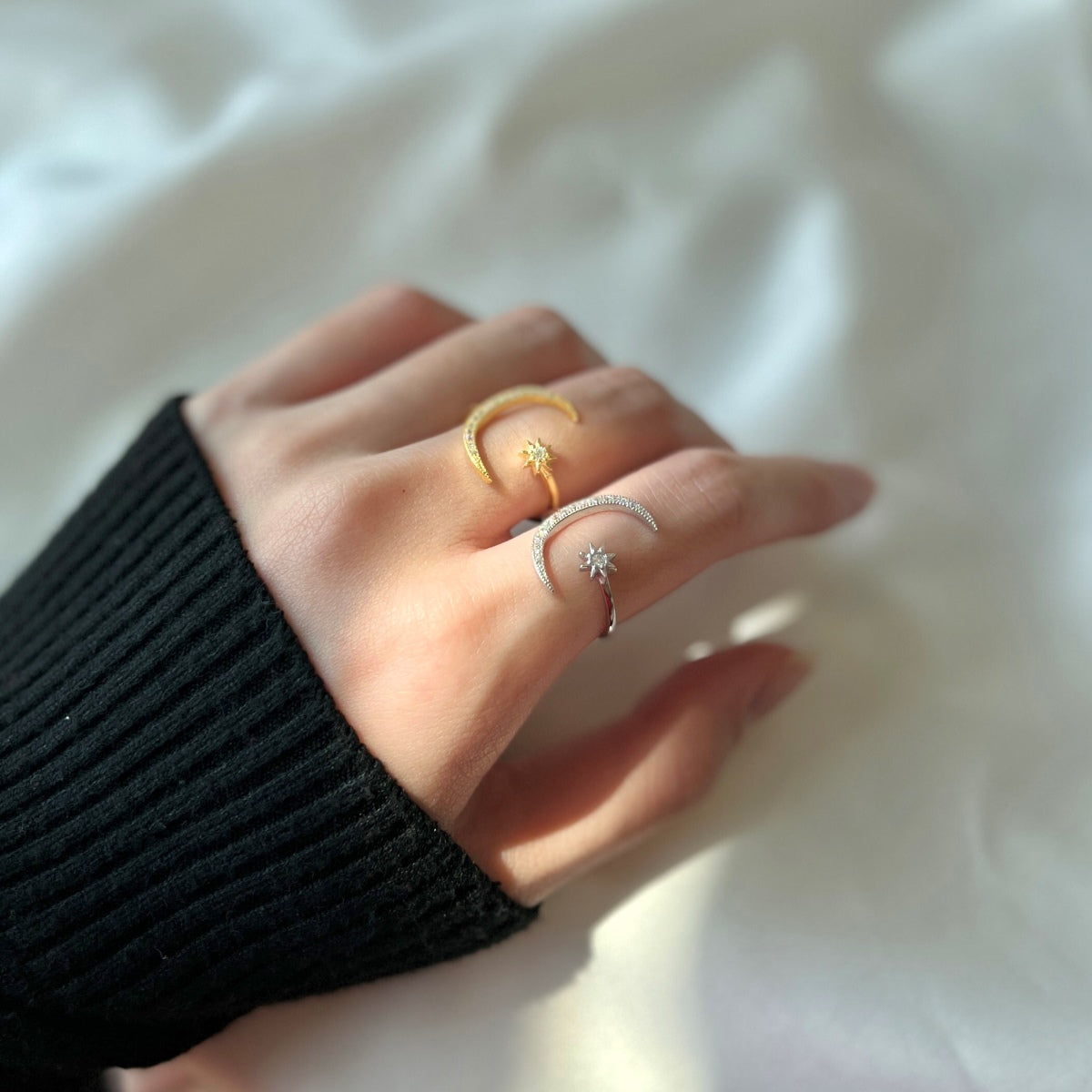[Clara Jewels]Eternity Moon & Star Ring