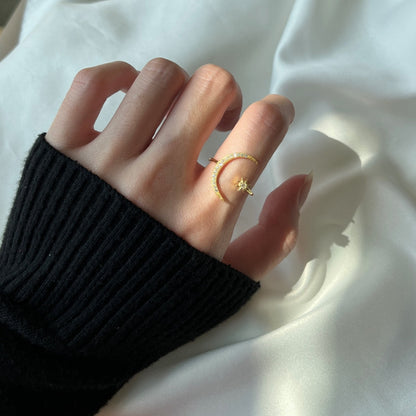 [Clara Jewels]Eternity Moon & Star Ring