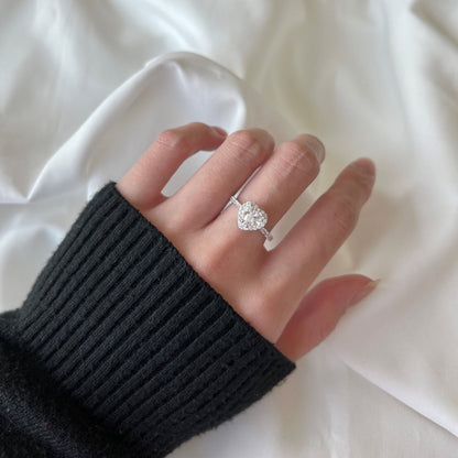 [Clara Jewels]Eternity Splashy Romantic Heart Shape Lover Ring