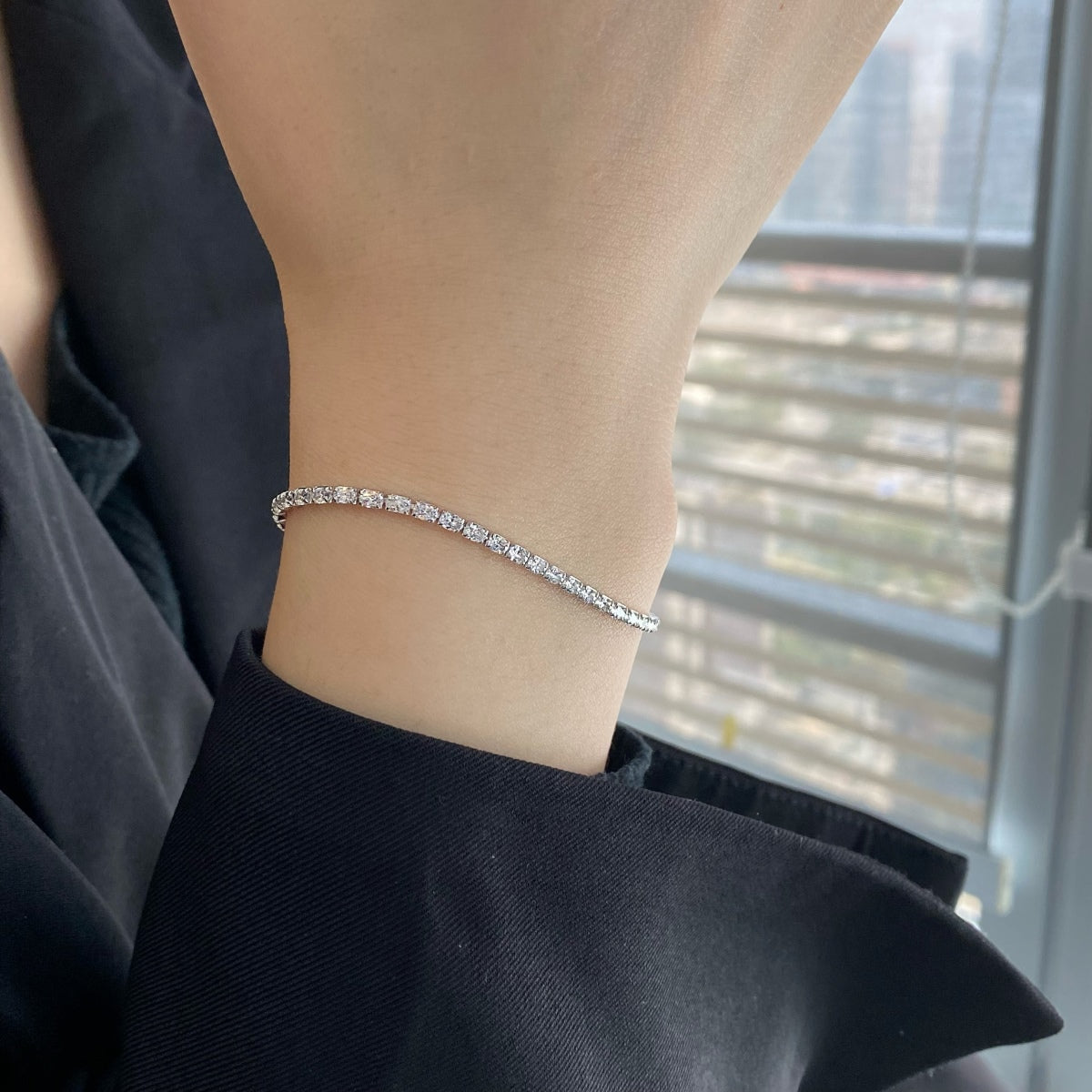 [Clara Jewels]Elegant Emerald Cut Daily Bracelet