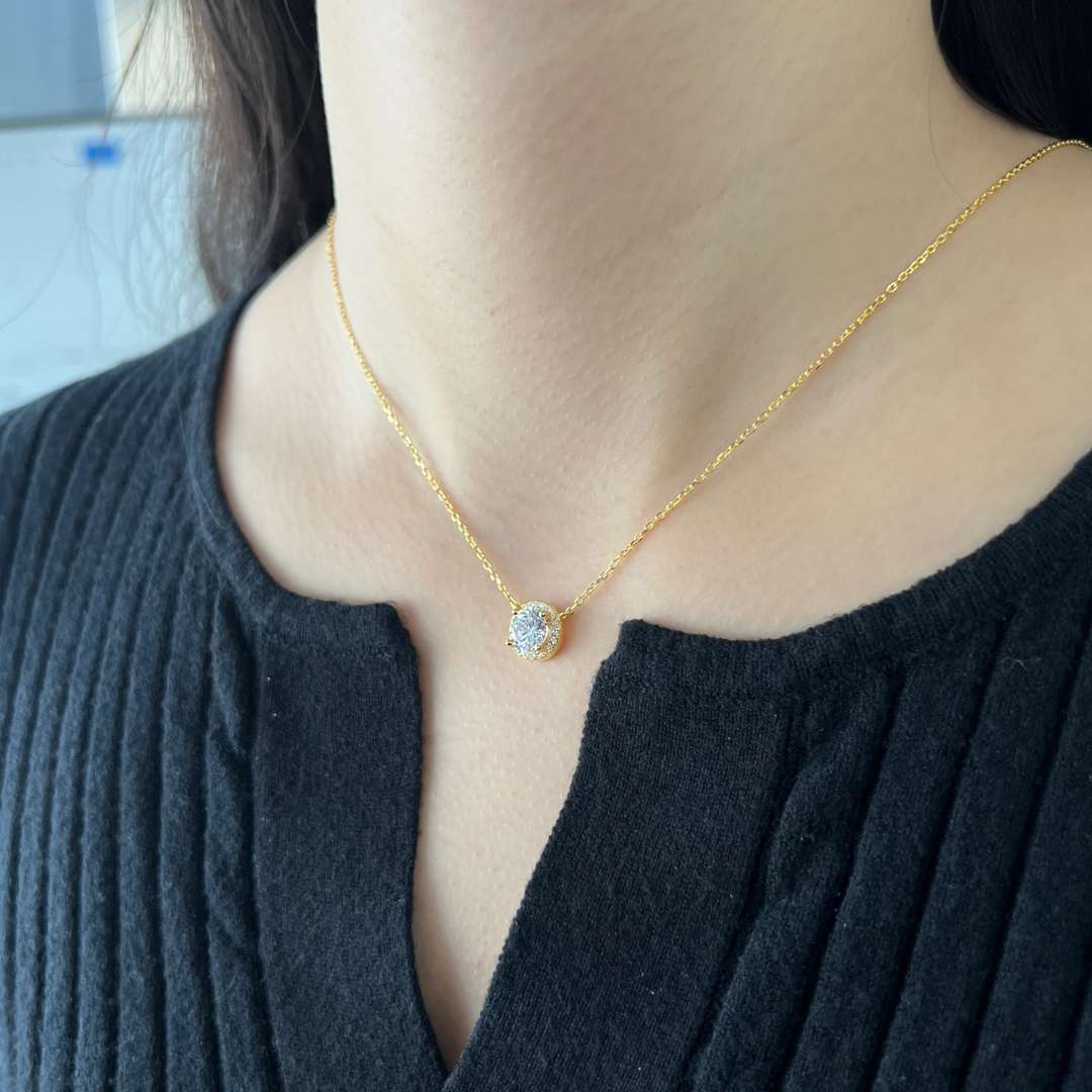 [Clara Jewels]Luxurious Round Cut Necklace