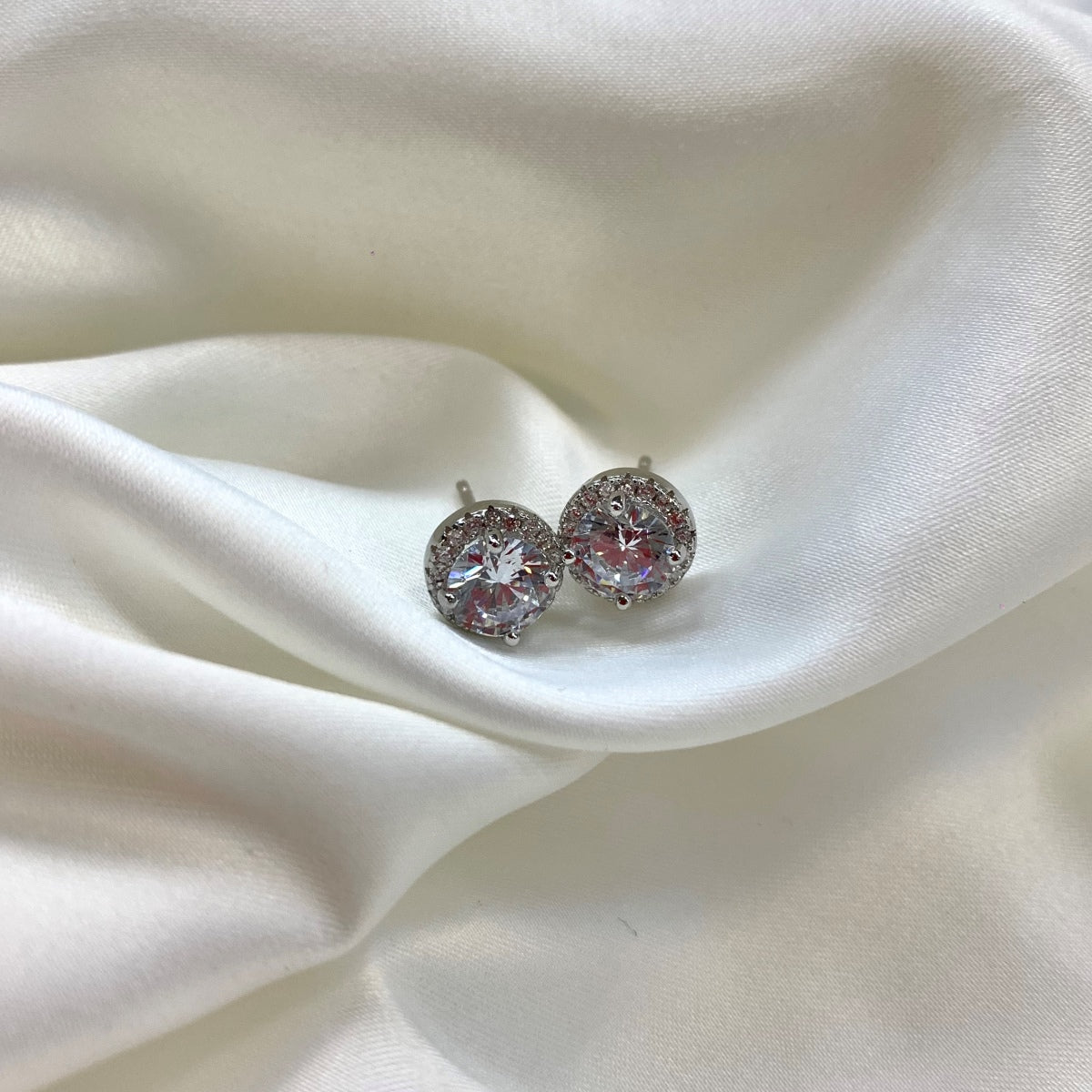 [Clara Jewels]Classic Princess Round Shape Earrings