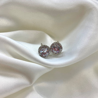 [Clara Jewels]Classic Princess Round Shape Earrings