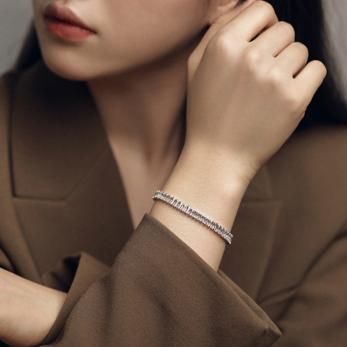 [Clara Jewels]Exquisite Emerald Cut Daily Bracelet