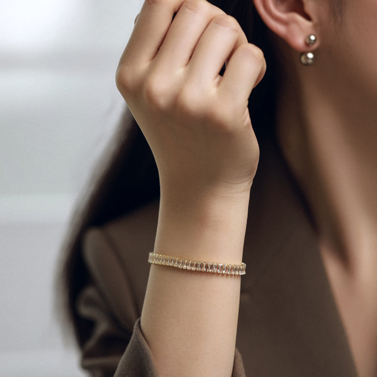 [Clara Jewels]Exquisite Emerald Cut Daily Bracelet