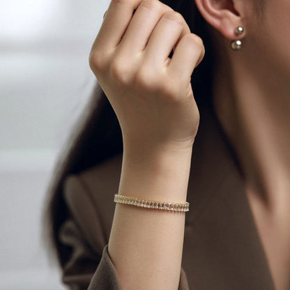 [Clara Jewels]Exquisite Emerald Cut Daily Bracelet