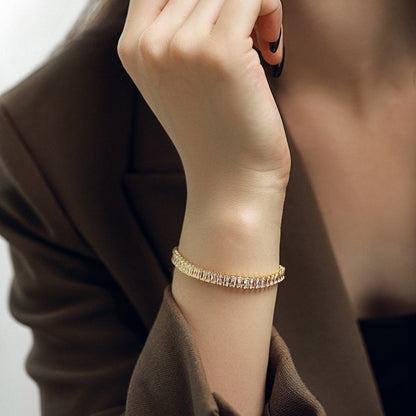 [Clara Jewels]Exquisite Emerald Cut Daily Bracelet