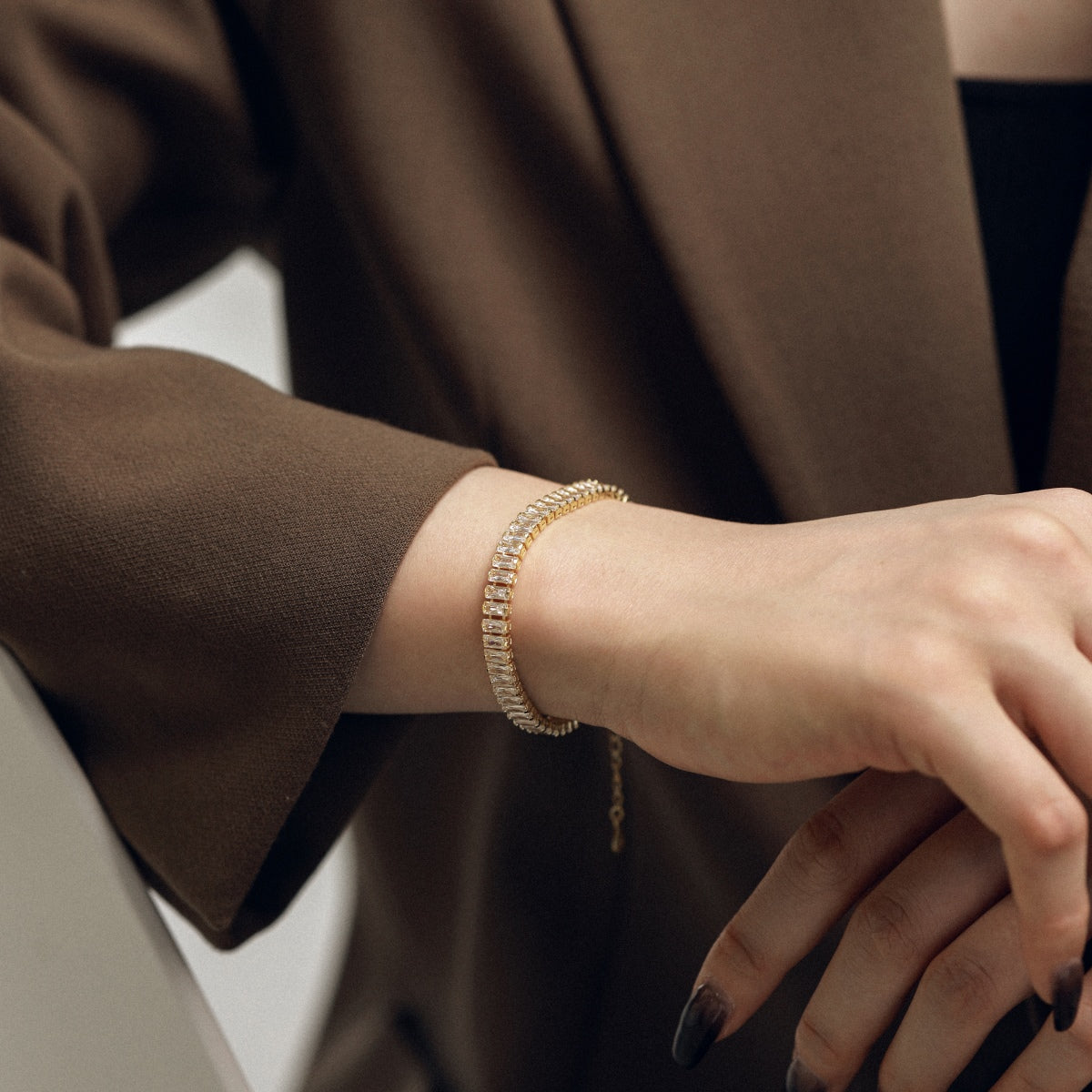 [Clara Jewels]Exquisite Emerald Cut Daily Bracelet