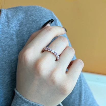 [Clara Jewels]Eternity Round Cut Tennis Ring