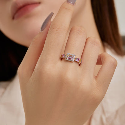 [Clara Jewels]Exquisite Colorful Radiant Cut Party Ring