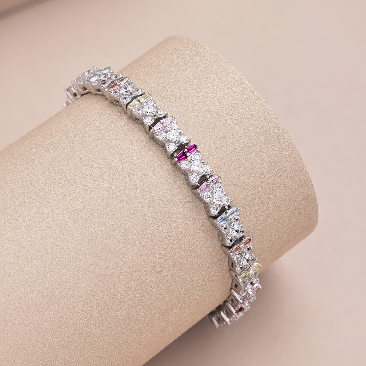 [Clara Jewels]Unique Colorful Flower Shape Daily Bracelet