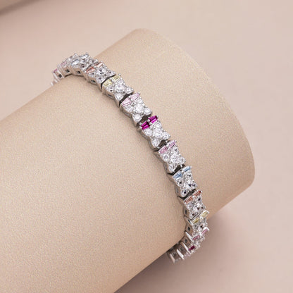 [Clara Jewels]Unique Colorful Flower Shape Daily Bracelet