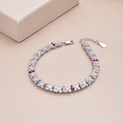 [Clara Jewels]Unique Colorful Flower Shape Daily Bracelet