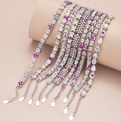 [Clara Jewels]Unique Colorful Flower Shape Daily Bracelet
