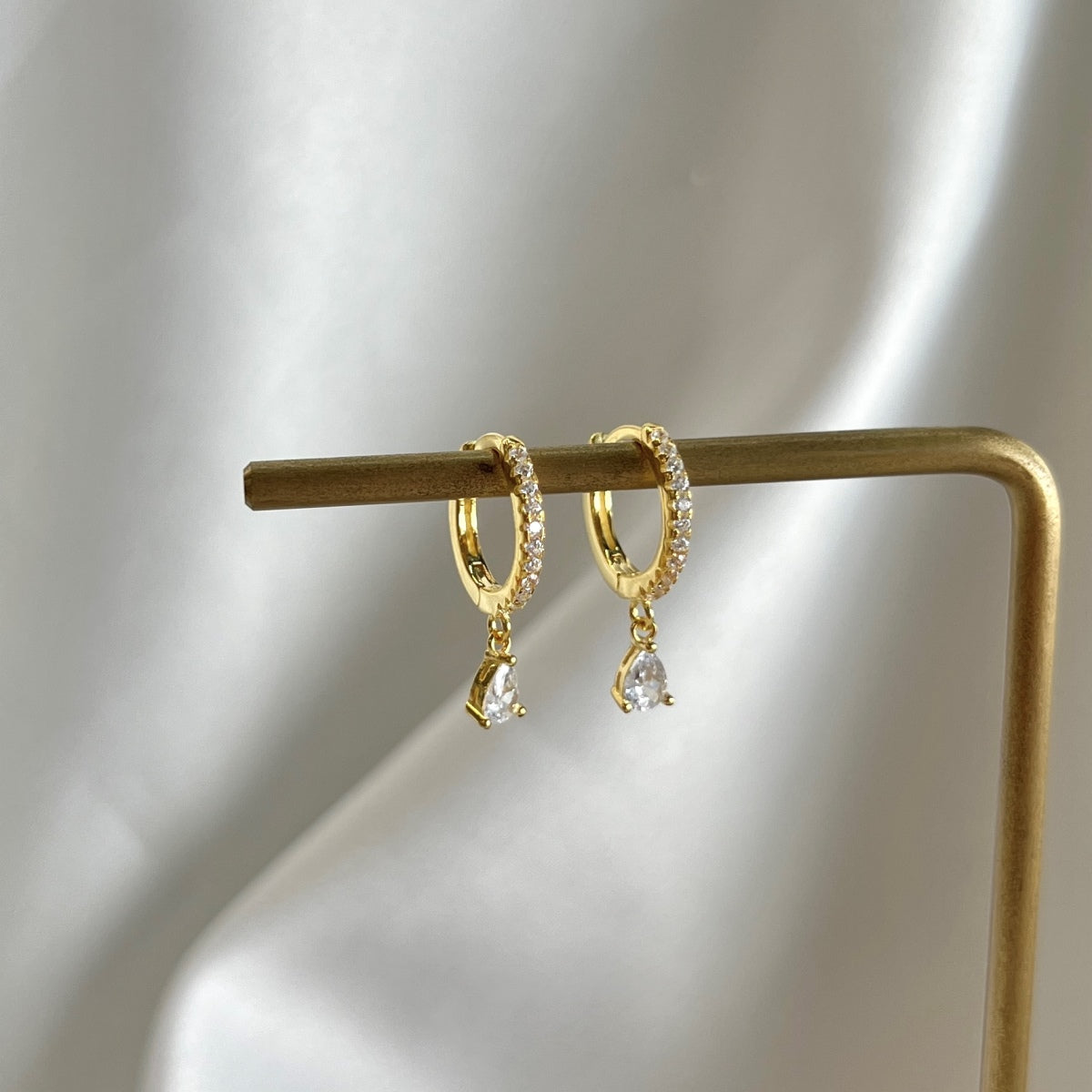 [Clara Jewels]Luxurious Geometric Drop Earrings