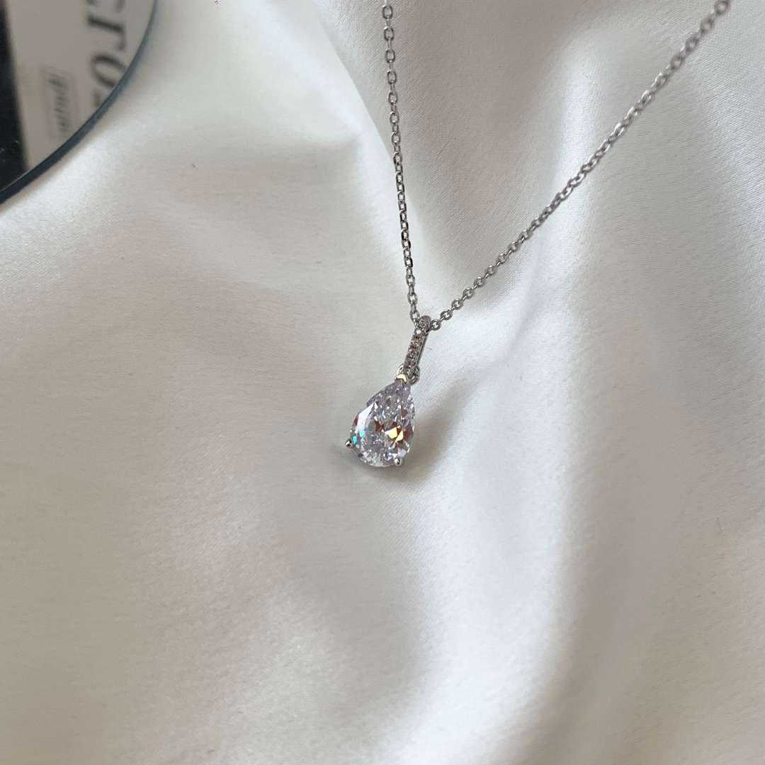 [Clara Jewels]Delicate Water Drop Shape Fashion Necklace