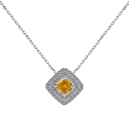 [Clara Jewels]Sparkling Asscher Cut Necklace