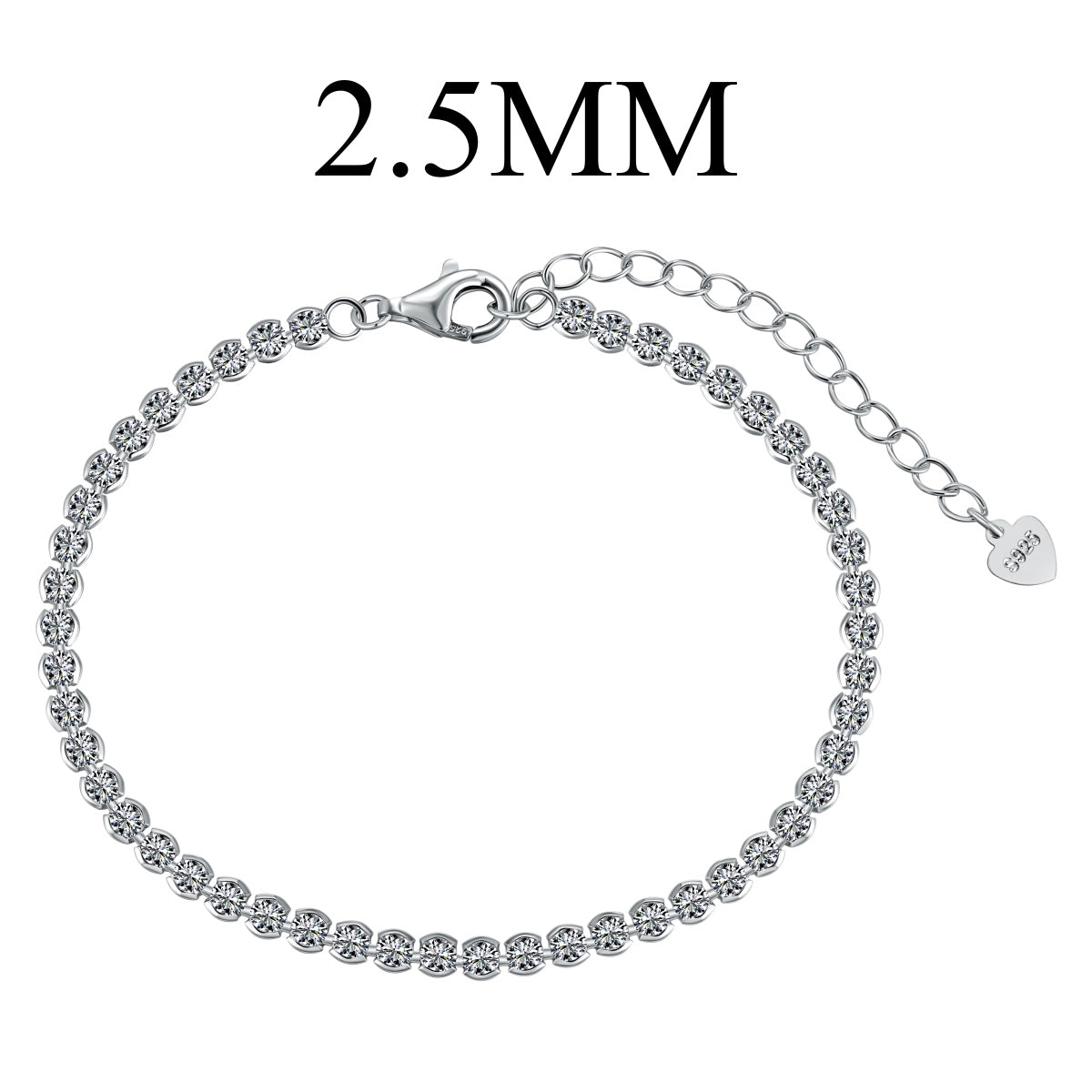 [Clara Jewels]Dazzling Sparkling Round Cut Daily Bracelet