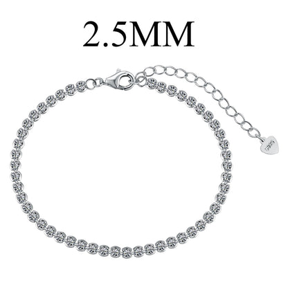 [Clara Jewels]Dazzling Sparkling Round Cut Daily Bracelet